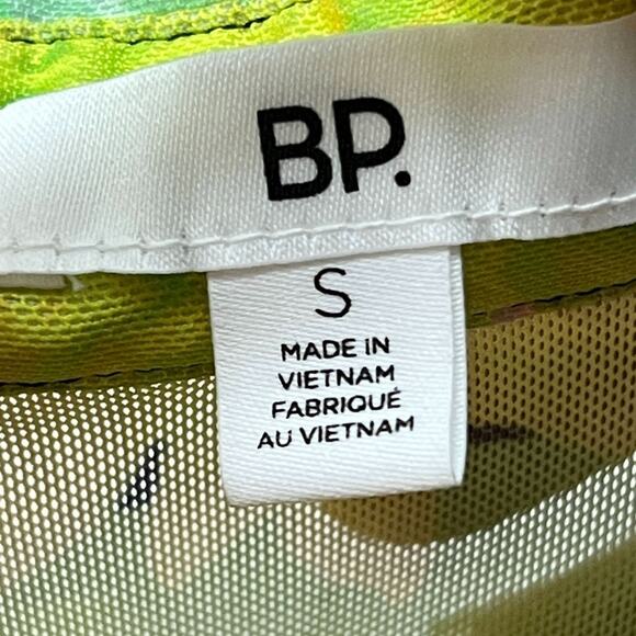 BP. NWT Floral Mesh Button Down Blouse Colorful Bright Tropical Women's S New - Picture 6 of 9